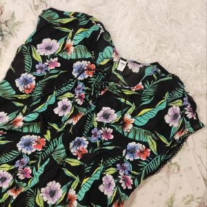Floral beach cover up